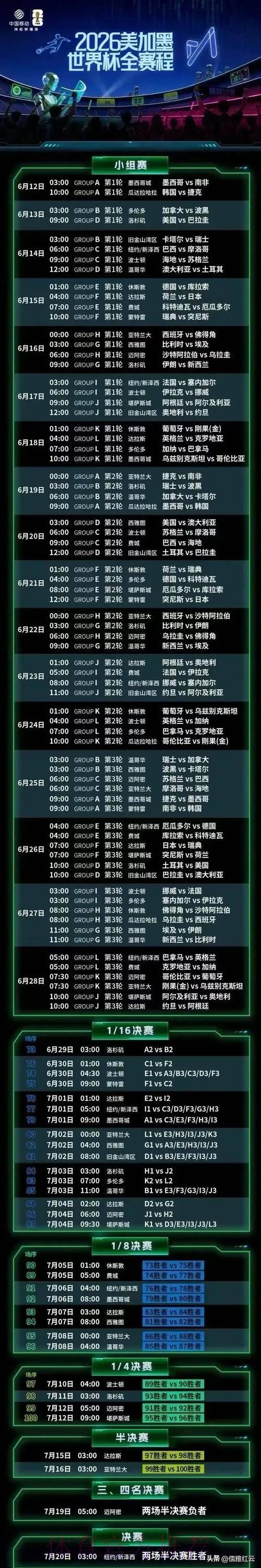 2026世界杯全程直播观看指南